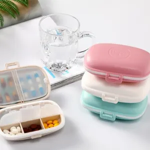2024 vente chaude étuis de rangement pour pilules 8 compartiments boîte à pilules mode couleur étui à pilules voyage portable