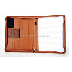 Customized Portfolio Embossing Logo 3 <strong>Ring</strong> <strong>Binder</strong> PU Leather A4 Zippered Compendium <strong>Folders</strong> Office <strong>Folders</strong> - Product Image 3
