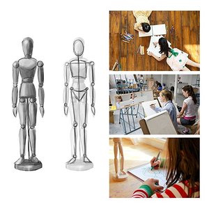 Maniquí de Dibujo Artístico de Madera de 5 Pulgadas con Base y Cuerpo Flexible - Product Image 6