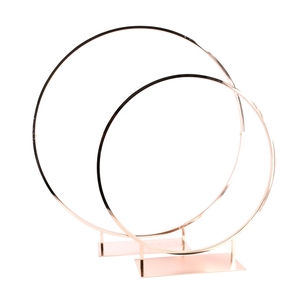 Caldo di Vendita di Cerimonia Nuziale del fiore archi rotondo di metallo Supporto arco Floreale del cerchio da tavolo centrotavola per la tavola di nozze centrotavola decorazioni - Product Image 2