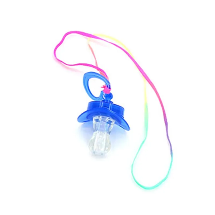 Chupete LED de ortodoncia intermitente para el cuidado del bebé, suministros de fiesta, silbato para pezón para niños pequeños, Flash, juguete aleatorio