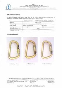 Crochet de sécurité en acier 2448TL CE EN362 35kN à verrouillage par torsion de type D - Product Image 5