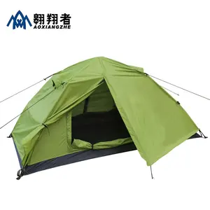 공장 가격 단일 사람 초경량 녹색 야외 하이킹 휴대용 방수 텐트 자동 배낭 캠핑 텐트