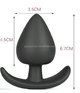 Plug anal en silicone noir de haute qualité dilatateur d'anus g spot stimulateur 67*35mm godemichet anal