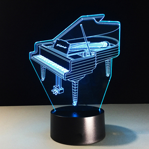 Strumento di musica Retro Piano <span class=keywords><strong>3D</strong></span> USB HA CONDOTTO LA Lampada 7 Colori Lampadina Musicista Regalo del Bambino Camera Da Letto Della Decorazione Elegante RGB Luce di Notte - Product Image 6
