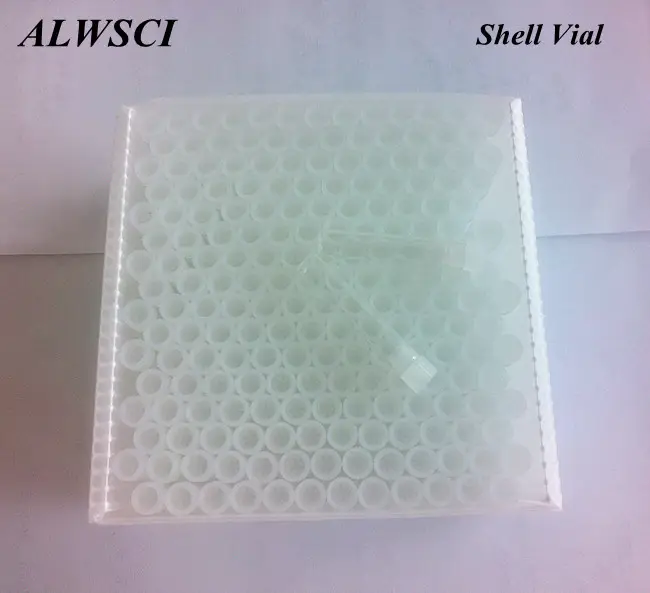 1mL clear glass shell vial 8*40mm with clear polyethylene snap plug