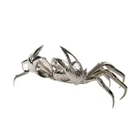 Original sculpture métallique en acier inoxydable, fait à la main, décoration de maison, art de crabe,