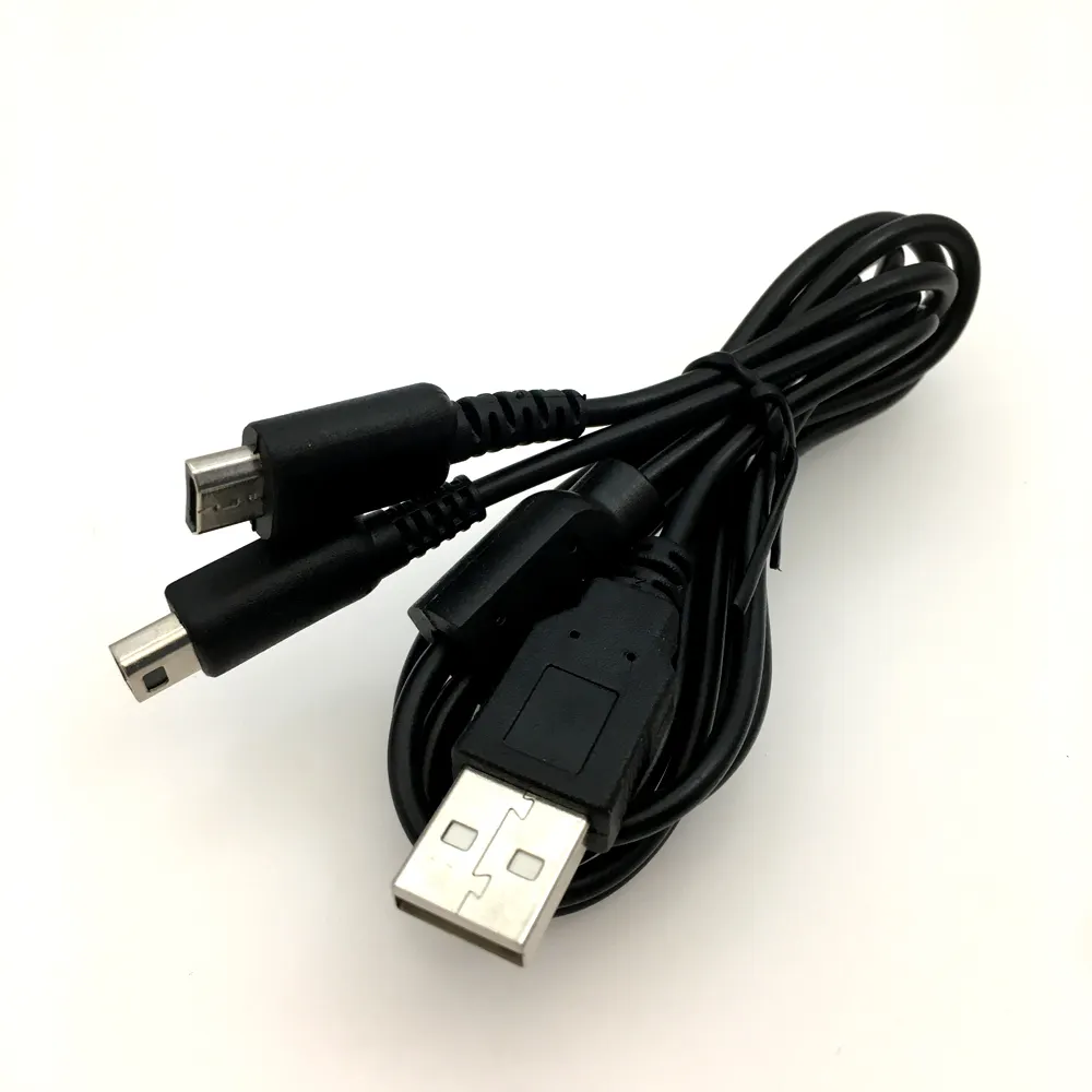 2 en 1 de alta calidad de datos USB cargador de batería convertidor de Cable de carga de energía para Nintendo NDSL DS Lite DSI 3DS XL