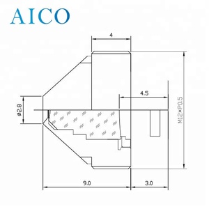 3mega góc rộng <span class=keywords><strong>2.8mm</strong></span> megapixel M12 S Mount Mini Pinhole ban Ống kính cho 1/2.7 "1/3" Cảm biến CCTV Camera - Product Image 2