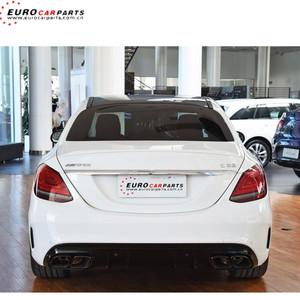 2019 C63 <span class=keywords><strong>Diffuser</strong></span>, <span class=keywords><strong>c</strong></span>-<span class=keywords><strong>class</strong></span> W205 Sport 2019 ke C63 gaya <span class=keywords><strong>Diffuser</strong></span> dengan ujung knalpot W205 Upgrade suku cadang wajah bibir belakang - Product Image 3