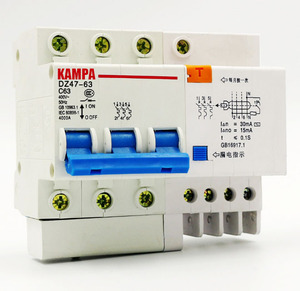 <span class=keywords><strong>DZ47LE</strong></span> ตัดวงจรโลกขนาดเล็ก3P + N 63A 380V <span class=keywords><strong>DZ47LE</strong></span>-63A กันรั่วในครัวเรือนสวิตช์ป้องกันการรั่วซึม RCBO - Product Image 5