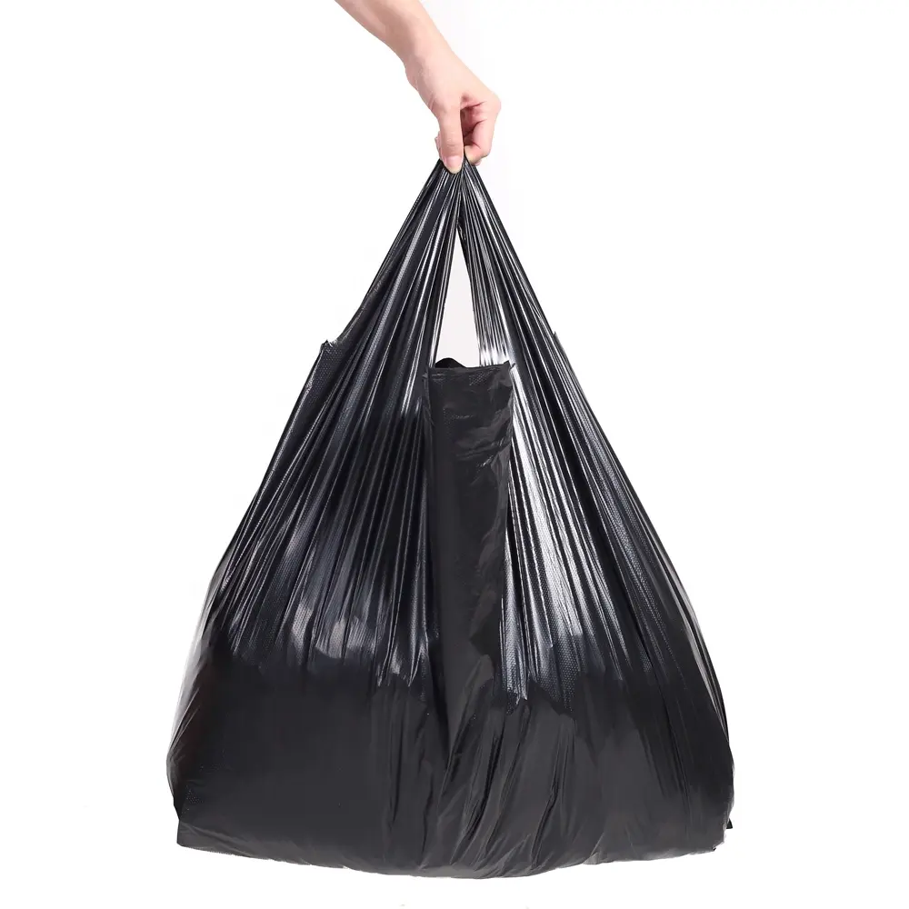블랙 계약자 쓰레기 독성 생분해 성 개 폐기물 가방 도매 작업 홈 포장 제품 쇼핑 수축 가방 재활용