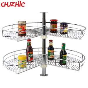 Cesta de esquina mágica giratoria de cocina de metal de tamaños personalizados de estilo moderno - Product Image 2