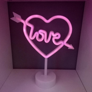 Heart Shape LED <strong>Neon</strong> Light <strong>Sign</strong> <strong>Battery</strong> <strong>Operated</strong> Wedding Decoration Gift for Indoor Desktop Display - Product Image 5