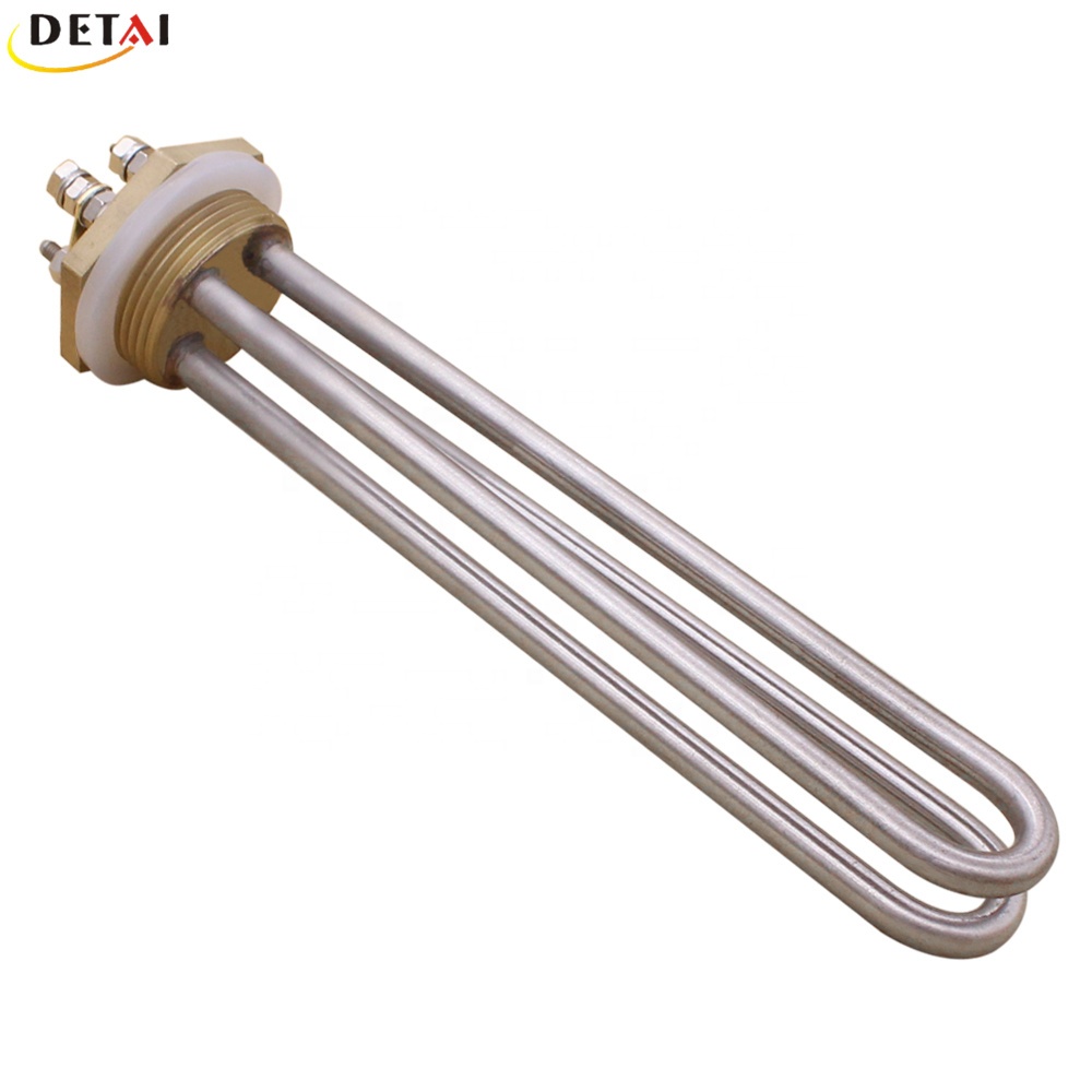 1 1/4 "BSP латунные заклепки постоянного тока 48V 1500W U Тип постоянный трубчатый подогреватель воды высокого давления погружной Нагреватель Трубки