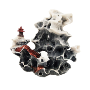 Vue Sur <span class=keywords><strong>la</strong></span> montagne 13.8 "H Aquarium Ornement Décoration-fish tank arbre Grotte Résine - Product Image 4