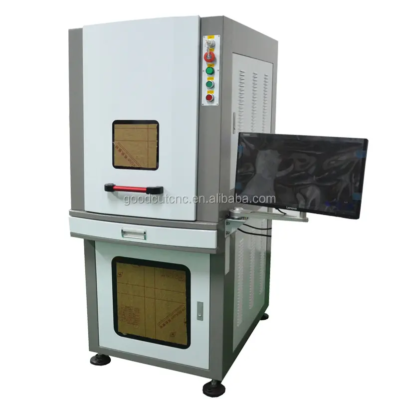 Full Enclosed 50w 30w 20w fiber laser marking machine price for fashion accessories ring earring nose pin