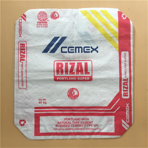 Customized 25kg 50kg Cement Bag Dimension Block Bottom Bag