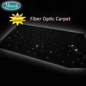 <span class=keywords><strong>Tapis</strong></span> optique multicolore, moquette en fibre optique rouge change, contrôle Audio, pour la décoration de mariage - Product Image 5