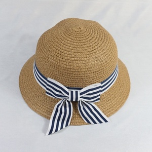 HZM-17646 bán buôn mùa hè xô trẻ em Mini giấy rơm hat với Bowknot - Product Image 2