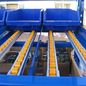 गत्ते का डिब्बा प्रवाह रैक फिसलने रोलर शेल्फ प्रणाली स्लाइड गोदाम रैक - Product Image 1