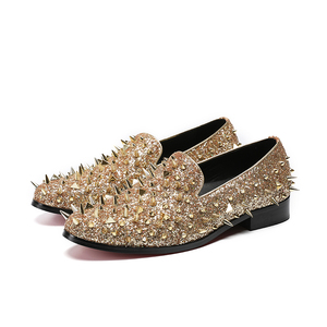 Buy Wedding Gold Shoes Man Custom-Made Tassel Loafers | Alibaba.com