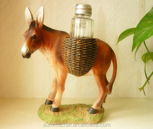 <span class=keywords><strong>Burro</strong></span> de <span class=keywords><strong>la</strong></span> historieta resina personalizada salt and pepper shaker titulares - Product Image 1
