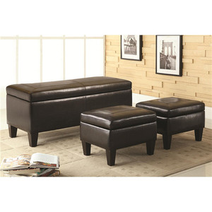 Variétés larges banc de <span class=keywords><strong>salon</strong></span> en cuir <span class=keywords><strong>beige</strong></span> doux <span class=keywords><strong>pouf</strong></span> - Product Image 4
