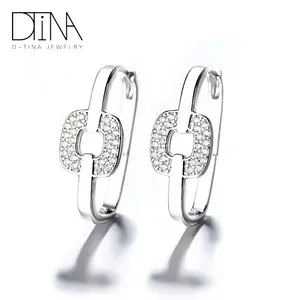 DTINA White Gold Hypoallergenic Earrings Lead Free Nickle Free Earrings For Ladies