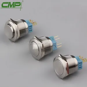 CMP 25mm Vandalproof Stainless Steel Push Button With Micro Switch 4 Pins Push Switch