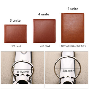 Portatarjetas <span class=keywords><strong>de</strong></span> cuero <span class=keywords><strong>de</strong></span> hojas sueltas A4 para colección <span class=keywords><strong>de</strong></span> tarjetas <span class=keywords><strong>de</strong></span> visita, tarjetero para tarjetas <span class=keywords><strong>de</strong></span> membresía, <span class=keywords><strong>almacenamiento</strong></span> a granel, 3/4/5 <span class=keywords><strong>unidades</strong></span> - Product Image 3