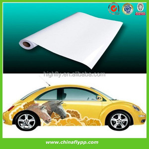 Shanghai fly auto tela adhesiva blanco brillante coche/bus body wrapping <span class=keywords><strong>film</strong></span> de vinilo pvc de china - Product Image 3