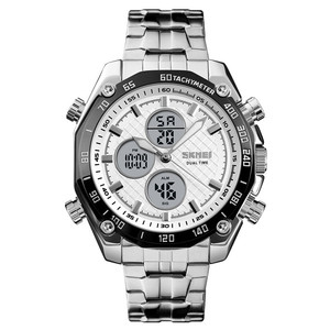 Boîtier en or en acier inoxydable confiture tangan numérique montres 3 atm étanche hommes poignet skmei 1302 - Product Image 4