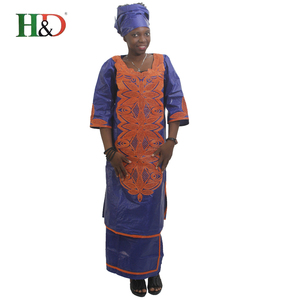 H & D Usine Prix Tradition Modèles New African Robes Dentelle <span class=keywords><strong>Robe</strong></span> Vêtements Africains Bazin Riche <span class=keywords><strong>Getzner</strong></span> - Product Image 4