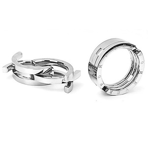 Anello di Coppia in Acciaio Inossidabile Argento con Design Creativo Personalizzato a Forma di Pesce che si Bacia, Nuova Collezione di Gioielli alla Moda - Product Image 2