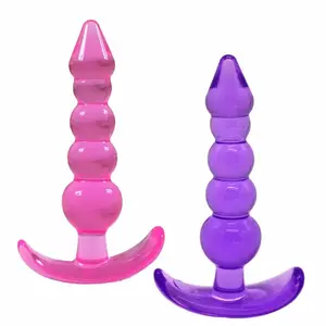 Hot sale men women adult sex toys silicone pink anal bead