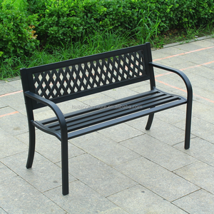 Hot sale china factory Modern outdoor steel park bench with armrest patio benchs