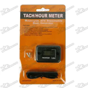 Motorcycle Snowmobile Boat Waterproof Tach Digital Electric Hour Meter Guage Display