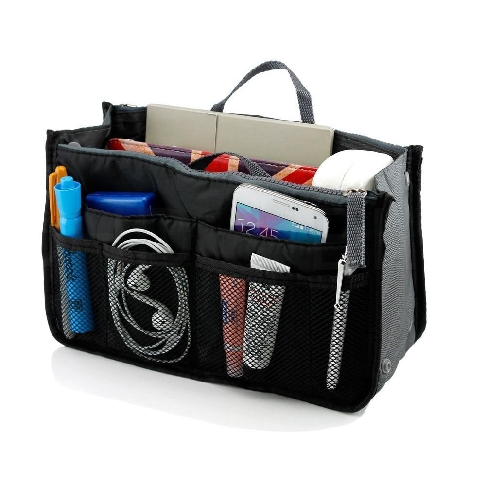 BOLSO SHOPPER EFECTO RAFIA COMPARTIMENTOS