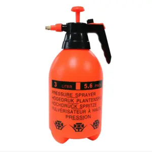 Taşınabilir su püskürtücü ve sprey şişesi bitkiler ve bahçeler, ayarlanabilir basınç memesi, 1.5 L, 2 L, 3 L