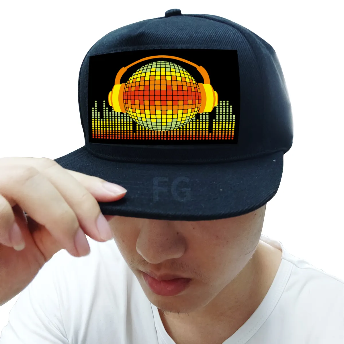 Gorro de fiesta con luz led, gorra de fiesta con sonido luminoso activado, varios diseños