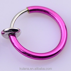 Caliente con Clip Boby <span class=keywords><strong>labio</strong></span> de la nariz del oído Fake Piercing anillos Stud Punk Goth <span class=keywords><strong>falso</strong></span> pendientes de <span class=keywords><strong>aro</strong></span> Septum - Product Image 4