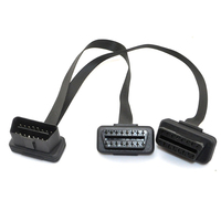 Cable de Extensión Universal OBD-II de 16 Pines Macho a Doble Hembra, Cable Divisor OBD2 en Y para Vehículos