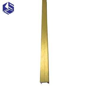 Profil d'extrusion pour transition murale, bande en forme de <span class=keywords><strong>U</strong></span>, garniture de carrelage, profil de sol en laiton - Product Image 4