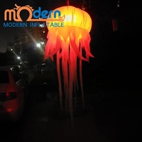 Ballon gonflable Medusa lumineux à LED, polyester 210T, lumières LED RGB (16 couleurs), ventilateur intégré, télécommande pour la nuit