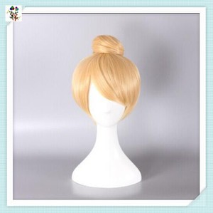 Pelucas <span class=keywords><strong>de</strong></span> Cosplay <span class=keywords><strong>de</strong></span> <span class=keywords><strong>Anime</strong></span> Tinker Bell, Cabello Rubio Dorado, HPC-0008 - Product Image 3