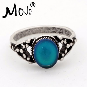 Anello dell'Umore Placcato Argento Sterling Antico all'Ingrosso, Gioiello Ovale Magico per Uomo - Product Image 4