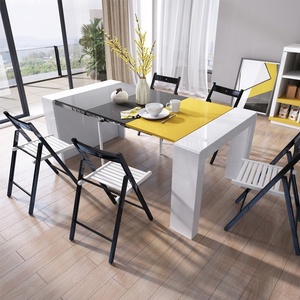 Ciudad moderna cena de estilo muebles plegable Blanco alto brillo de la Mesa de cocina - Product Image 3