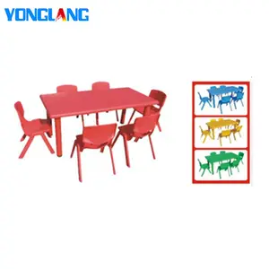 YL80160 mesas y sillas de plástico baratas para niños