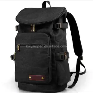 China Groothandel Waterdichte Camping Rugzak Reizen Rugzak Vintage Canvas Tas Voor Mannen Wandelen Rugzakken